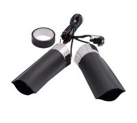 Cubiertas calefactables para asas, 9,5 x 8 cm, capa de calefacción de PET, control de temperatura en dos niveles, calentador de red a bordo, accesorios para manillar, accesorios para scooter, esteras