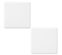 Cubiertas ciegas empotradas, 2 unidades, placa de pared ciega, 86 × 86 mm, cubierta de enchufe de plástico, empotrada, sin tornillos, en blanco, de una sola marcha, cubierta blanca para interruptor de