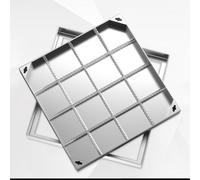 Cubiertas comerciales de acero inoxidable con sello impermeable, tapa plana de 12 x 12 pulgadas para drenaje al aire libre y tanque séptico, cubierta cuadrada para lavabo de alcantarillado