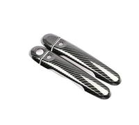Cubiertas Cromadas De Manija Puerta Fibra Carbono Accesorios Pegatinas Estilo Coche Para Nissan Para Juke 2010 2011-2019(2 buttons)