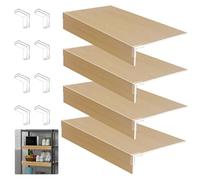 Cubiertas de alambre de PVC con aspecto de madera para estantes, forros extraíbles para despensa, cocina, oficina, 24,5 x 16 x 3/62,2 x 41 x 8 cm, ideal para estanterías de alambre y soluciones de