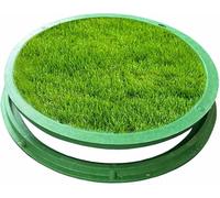 Cubiertas de alcantarilla de resina invisible, cubierta de boca empotrada para césped, redonda y cuadrada, 40-100 cm (redonda: 100 x 100 cm)