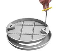 Cubiertas de alcantarilla empotradas con gancho, protección segura y duradera para patio y pavimento, diseño resistente para drenaje y acceso a la utilidad, ideal para uso en exteriores