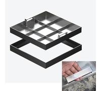 Cubiertas de alcantarilla invisibles con asas retráctiles, cubiertas de drenaje de acero inoxidable de 21 x 29.1 x 2 pulgadas, placas de acceso HeavyDu para uso en exteriores