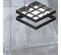 Cubiertas de alcantarilla invisibles personalizables con asas ocultas, tapa cuadrada y base para bronceado séptico, cubiertas de drenaje universales para calzadas, escuelas y jardines