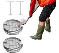 Cubiertas de alcantarilla resistentes con ganchos de elevación, tapas de acero duradero para tanques sépticos, pozos, sótanos, patios traseros y cubiertas al aire libre