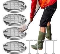 Cubiertas de alcantarilla resistentes con ganchos de elevación, tapas de acero duradero para tanques sépticos, pozos, sótanos, patios traseros y cubiertas al aire libre