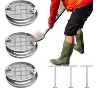 Cubiertas de alcantarilla resistentes con ganchos de elevación, tapas de acero duradero para tanques sépticos, pozos, sótanos, patios traseros y cubiertas al aire libre