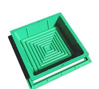 Cubiertas de alcantarilla resistentes para drenaje al aire libre, 50 x 12 cm, perfectas para césped, aceras, parques, ranura superior para relleno de tierra y césped y resistente a la intemperie