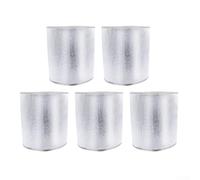 Cubiertas de aluminio aislantes para macetas, 5 unidades, barrera térmica reflectante para balcón, jardín, terraza, protección de plantas de interior, varios tamaños (1 galón)