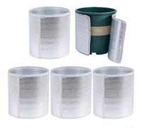 Cubiertas de aluminio para ollas, paquete de 5 unidades de envoltura de