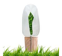 Cubiertas de árbol para invierno, cubierta de congelación de plantas al aire libre, protector térmico de flores con cremallera con cordón, para invernadero de jardín, cama elevada, arbusto, maceta
