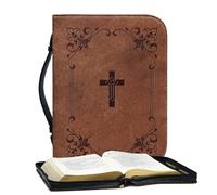Cubiertas de Biblia retro de PU - Funda de Biblia | Funda de PU | Cubierta bíblica con asa | Cubierta bíblica de la bolsa de la iglesia | Casos bíblicos | Estuche de