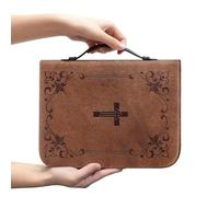 Cubiertas de Biblia retro de PU - Funda de Biblia | Funda de PU | Cubierta bíblica con asa | Cubierta bíblica de la bolsa de la iglesia | Casos bíblicos | Estuche de