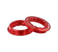 Cubiertas de bloqueo de casete de bicicleta, 2 piezas fabricadas con aleación de aluminio 7075, aptas para volantes de casete 11T, mecanizado CNC con textura antideslizante (rojo)
