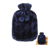 Cubiertas de botellas de agua caliente aisladas: cubierta de pelaje de lujos de 2 litros, estuche blanda para botellas, ayuda a aliviar el dolor y los calambres musculares, mantiene el calor de 6 a 8