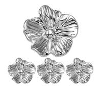 Cubiertas de botones para mujer - Aleación de zinc 4 piezas | Extraíble flor botones accesorios para camisa | Botones decorativos para blusas de camisa, vestidos, uso diario, negocios, fecha, boda