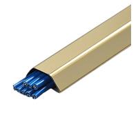 Cubiertas de Cables para Cables en el Piso, Kit de gestión de Alambre de Pared de 39 ''/Ruta de Cable de Metal Ancho 17 30 50 100 mm Corrector de Tubo de conducto con Cinta, Cables Manager de