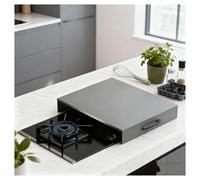 Cubiertas de cocina de gas de alta calidad, tabla de cortar de acero al carbono y protector de estufa para arroceras, cocinas de inducción, estantes de cocina, utensilios de cocina, color gris, 15.75