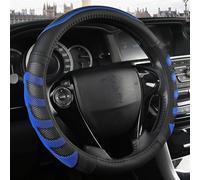 Cubiertas De Cuero Microfibra para Volante Coche, Accesorios para Accord City Civic Fit Brio CRV HRV XRV Mobilio Odyssey, 38cm(BLU)