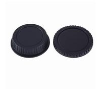 Cubiertas de cuerpo de cámara y tapas traseras de lente de 6 cm, protección de lente de repuesto para cámara 550D/7D/50D/600D, color negro