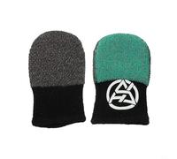 Cubiertas de dedos optimizadas al tacto con mezcla de fibra plateada para estabilidad y sensibilidad al jugar en dispositivos móviles (verde)