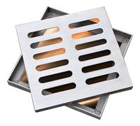 Cubiertas de drenaje cuadradas para exteriores, cubierta de drenaje de acero inoxidable 304 (25 x 25 x 2 cm)