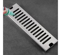 Cubiertas de drenaje rectangulares, rejilla de drenaje rectangular, cubierta de drenaje de piso de acero inoxidable 304, para ducha, habitación, baño, patio (7,5 x 27,5 x 2 cm)