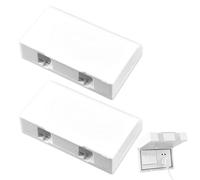 Cubiertas de enchufe del Reino Unido, 2 fundas de enchufe dobles de 86 mm, cubiertas blancas que garantizan la seguridad para bebés, niños pequeños y mascotas (enchufe doble, blanco)