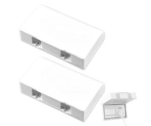 Cubiertas de enchufe del Reino Unido, 2 fundas de enchufe dobles de 86 mm, cubiertas blancas que garantizan la seguridad para bebés, niños pequeños y mascotas (enchufe doble, blanco)