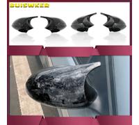 Cubiertas de espejo retrovisor para Bmw 1 3 Series E90 E91 E92 E93 E80 E81 E87 E88 retrovisor fibra de carbono negro brillante Forged Carbon Look 1
