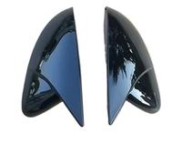 Cubiertas de espejos puerta Car Styling For VW For GOLF 7 MK7 MK7.5 2014-2018 Rearview Mirror Cover Caps Trim With Horn Auto Parts Accessories(Style B)