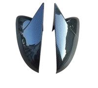 Cubiertas de espejos puerta Car Styling For VW For GOLF 7 MK7 MK7.5 2014-2018 Rearview Mirror Cover Caps Trim With Horn Auto Parts Accessories(Style A)