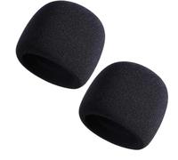 Cubiertas de espuma de micrófono, Cubierta de espuma for parabrisas micrófono, color negro, varios tamaños paquete(2 PCS)