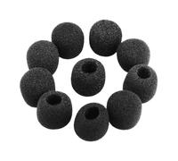 Cubiertas de espuma de micrófono, Fundas for micrófono Protector de parabrisas espuma for auriculares, color negro, varios tamaños, 10 Uds(36X23X12MM)