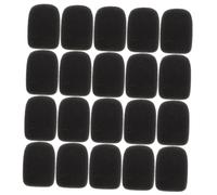 Cubiertas de Espuma para Micrófono Negras, 24 Piezas, Esponja | Parabrisas de Micrófono de Mano Estándar, Reemplazo Fácil, Forma Delicada