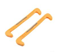 Cubiertas de hoja de patinaje sobre hielo con protectores ajustables para zapatos de patinaje de velocidad, diseño protector para prevención de daños en la hoja (amarillo)