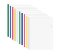 Cubiertas de Informe A4, 10 PCS Reporte de Barra Deslizante, Plástico Carpeta de Archivos con Barra Deslizante, Claro A4 Cubierta de Encuadernación Informes para Documentos. Hold 50 Hojas (Vistoso)