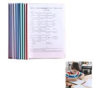 Cubiertas De Informe A4,Carpeta de Barra Deslizante,Deslizante Encuadernador A4,Carpeta De Archivos Con Barra Deslizante,A4 Cubierta De Encuadernación De Informes,10pc (Colores claros)