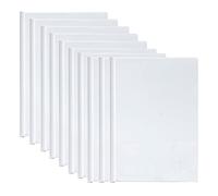 Cubiertas de Informe A4, Transparente A4 Cubiertas para informes con Barra Deslizante, Plástico Carpeta de Archivos con Barra Deslizante para Casa Escuela Oficina Documentos Clasificación - Blanco