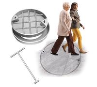 Cubiertas de inspección redondas de acero inoxidable 304, tapas de repuesto resistentes para tanques sépticos, marcos de utilidad ocultos, cubiertas de acceso de montaje empotrado y fiables