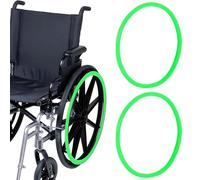 Cubiertas de Llanta de Empuje para Silla de Ruedas Fundas de Silicona para Llantas de Empuje para Sillas de Ruedas Fundas Protectoras Antideslizantes Accesorios para Sillas de Ruedas(Green,24 inch)