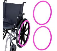 Cubiertas de Llanta de Empuje para Silla de Ruedas Fundas de Silicona para Llantas de Empuje para Sillas de Ruedas Fundas Protectoras Antideslizantes Accesorios para Sillas de Ruedas(Purple,22 inch)