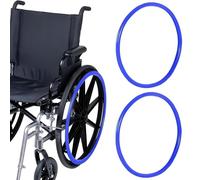 Cubiertas de Llanta de Empuje para Silla de Ruedas Fundas de Silicona para Llantas de Empuje para Sillas de Ruedas Fundas Protectoras Antideslizantes Accesorios para Sillas de Ruedas(Blue,22 inch)