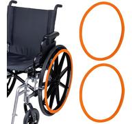 Cubiertas de Llanta de Empuje para Silla de Ruedas Fundas de Silicona para Llantas de Empuje para Sillas de Ruedas Fundas Protectoras Antideslizantes Accesorios para Sillas de Ruedas(Orange,22 inch)