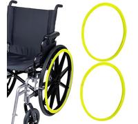 Cubiertas de Llanta de Empuje para Silla de Ruedas Fundas de Silicona para Llantas de Empuje para Sillas de Ruedas Fundas Protectoras Antideslizantes Accesorios para Sillas de Ruedas(Yellow,24 inch)