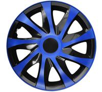 NRM KO250 Tapacubos DRACO CS, Plata/Negro, 14 pulgadas, Juego de 4