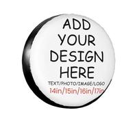 Cubiertas de llantas de repuesto personalizadas Agregue su propio diseño Protectores de llantas universales personalizados, impermeables, a prueba de polvo, se adaptan a llantas para remolques, RV, SU
