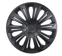 Cubiertas de llantas universales de 16'' en juego de 4 negro mate resistente UK