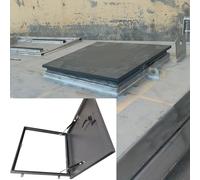 Cubiertas de lluvia para salida de loft con sello de goma, tapa de escotilla de techo de metal, puerta de acceso, cubierta de boca impermeable, tamaños de 19.7 pulgadas 39.4 pulgadas, diseño para uso